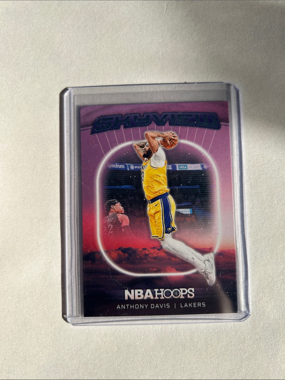 Anthony Davis Los Angeles Lakers NBA Hoops Skyview Trading Card - Yellow